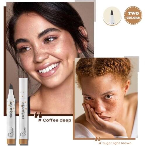 Pudaier Natural Lifelike Soft Brown Freckle Pen Makeup Waterproof Dot Spot Pens Create the Most Effortless Sunkissed Looks TSLM1
