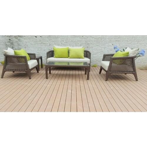 Wholesale project custom garden plastic outdoor rattan sofa set patio garden sofa hotel sofa set