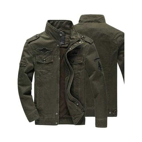 Outdoor Mens Winter Zipper Bomber Jackets Cotton Military Jacket Men Autumn Soldier MA-1 Style Male Army Jackets Plus Size M-6XL