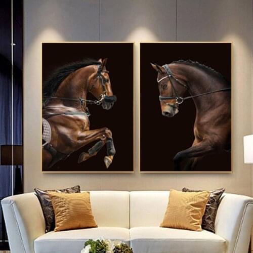 Poster Wall Horses Painting Canvas Pictures Wall Art For Living Room Modern Home Decor Animal Posters And Prints