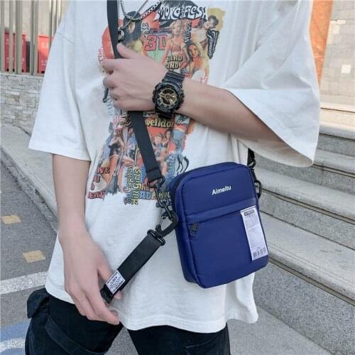 Mini Casual Shoulder Bag Men Street Trend Crossbody Bag Nylon Travel Phone Pouch Cigarette Pack Women Messenger Bags Purse