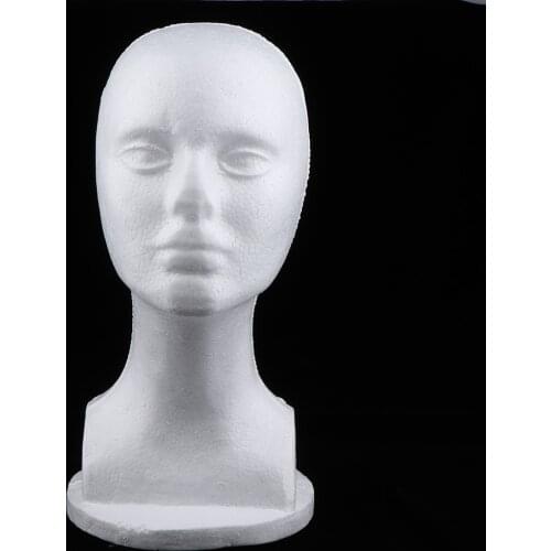 Practical Foam Wig Stand Holder Female Mannequin Head Glasses Cap Display Holder Stand Model Wig Head