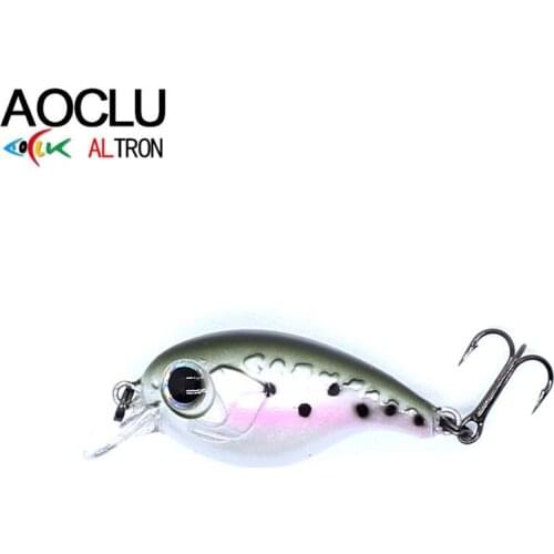 AOCLU Crankbait wobblers 3cm 1.8g Depth 0.5m Hard Bait Minnow Fishing lures Floating Tackle Bass Fresh Salt water
