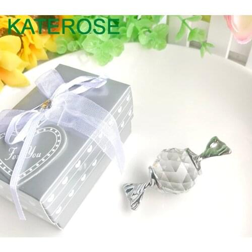 Clear Crystal Candy Figurines Sweet Wedding Favors Baby Birthday Party Giveaways For Guest
