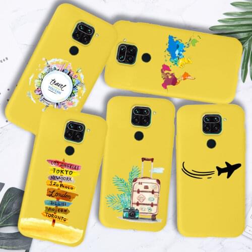 Travel Map Silicone Case For Xiaomi Mi Note 10 Lite Redmi Note 9 Pro 8 9S 8T Redmi 9C 9A 8A K20 K30 Mi A3 9T CC9E CC9 Case Cover