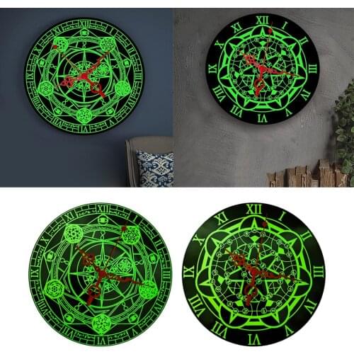 Luminous Wall Clock - 12'' Non-Ticking Silent Clock with Night Light - Large Decorative Wall Clock for Kitchen Office Bedroom