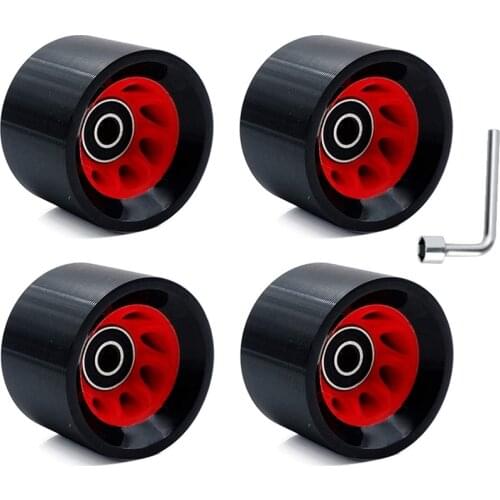 Top!-4Pcs Indoor Roller Skate Wheels 95A with Bearings 58mmx39mm PU Wear-Resistant Quad Roller Skate Wheels with 1 Wrench