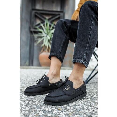 Knack Seasonal Men 'S Linen Shoes Black Color (Black Base) lace-up Faux Leather Special Day Wedding Office Sports Loafer Shoes 008