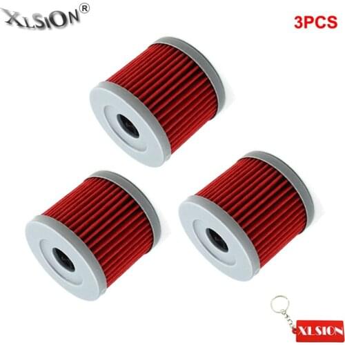 XLSION 3Pcs Oil Filters For SUZUKI GZ125 GV250 GT125 GT250 GA125 AN150 LT185 9.9HP 15HP HYOSUNG GT250R GV250 GF125