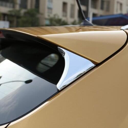 ABS CHROME SIDE REAR WINDOW SPOILER COVER TRIM TRIANGLE GARNISH BEZEL for NISSAN QASHQAI 2014 2015 2016 CAR Accessories
