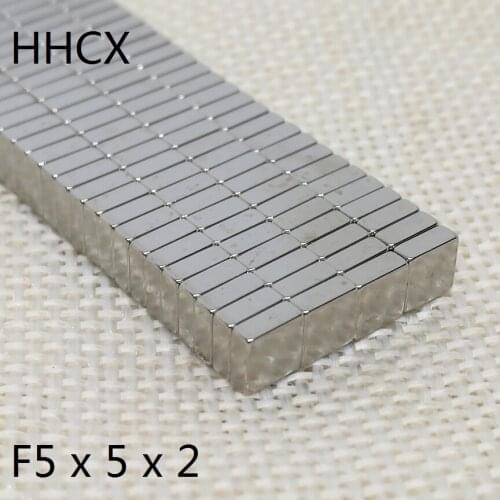 10 20 50 100 200PCS/LOT Block Magnet 5X5X2 N35 NdFeB Magnet 5*5*2 Magnets for moto