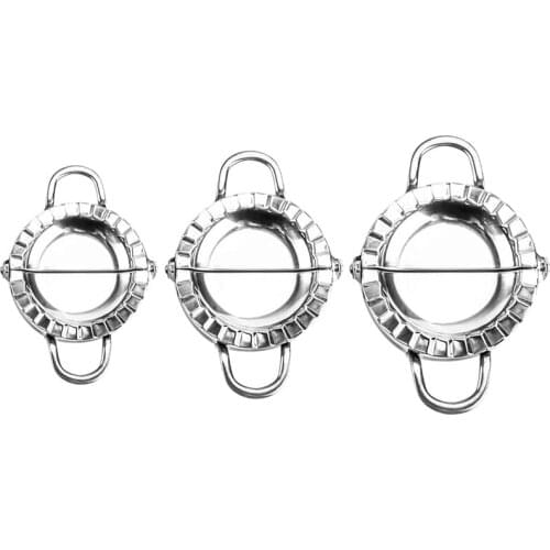 3 PCS Washable Reusable Stainless Steel Dumpling Maker Press Empanada Press for Cooking Pierogi Ravioli Turnover Wrappers