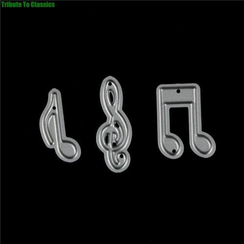 Lovely Music Note Design DIY Metal Cutting Dies Stencils For DIY Scrapbooking Photo Album Decorative Embossing Paper Cards 3Pcs