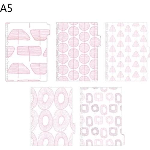 5Pcs Bronzing Leaf Paper Divider Index Separator for A5 A6 Loose Leaf Binder U4LD