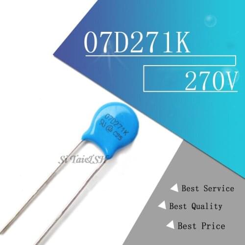 50pcs varistor 07D271K 270V piezoresistor 07D271 7D271K