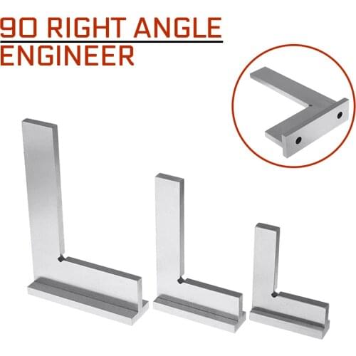 50x40/75x50/100x70mm Machinist 90 Degree Right Angle Square Engineer Set with Seat Precision Ground Steel Hardened Angle Ruler
