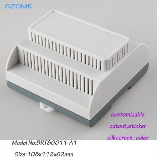 Free shipping plastic box enclosure (1 pcs) 108*112*62mm switch box distrubition enclosure szomk din rail box 2014 new