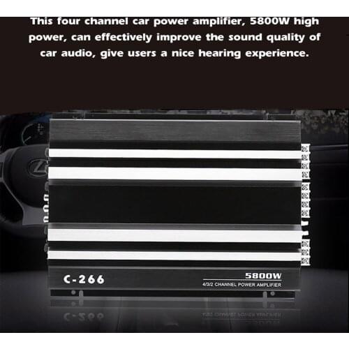Four-way Power Amplifier Vehicle Mounted High Power 5800W Power Amplifier 4-channel Amplifier Refitting Car Audio Car Parts