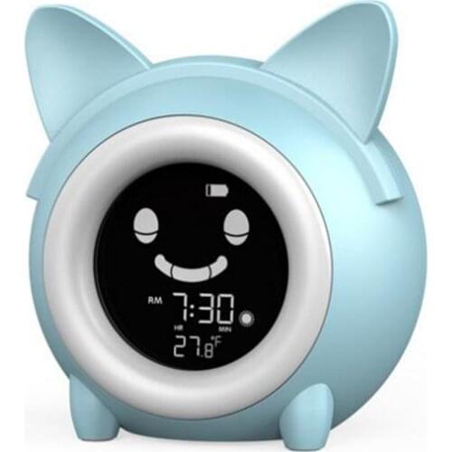 Kids Child Alarm Clock Sleep Training Clock Colorful Night Light Digital Wake Up Clock With Temperature Timer For Bedroom