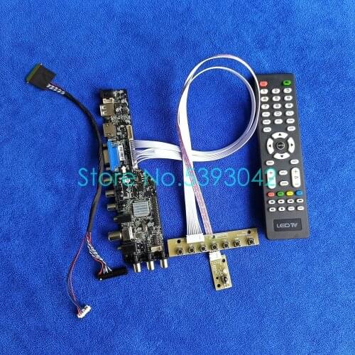 For LTN140AT01/LTN140AT02/LTN140AT07/LTN140AT08 USB VGA AV 40-Pin DVB LVDS display drive board kit 1366*768 signal digital