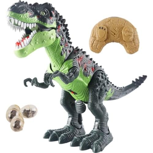 Electric Dinosaur RC Tyrannosaurus Rex Animal Model Spray Laying Eggs Lighting Sounds Walking Kids Pet Toys Boys Children Gifts