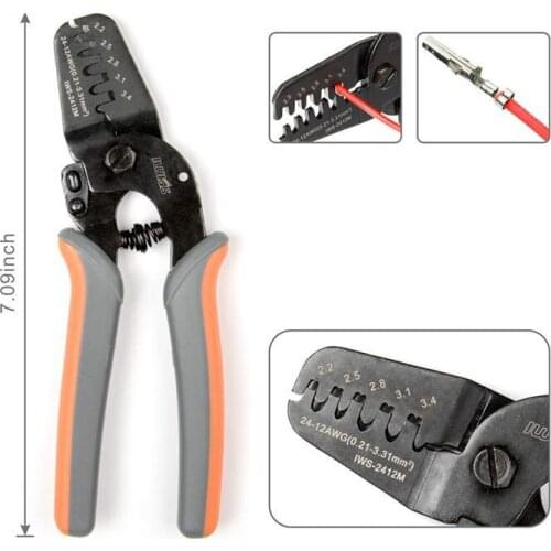 IWS-2412M/IWS-2820M Crimping Tools for JAM Molex Tyco JST Terminal and Connector Multi-function wire Stripper Cable Cutter plier