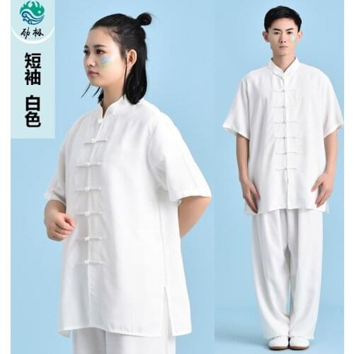 Pg Tai Ji Suit Female Male Chinese Style Summer Short Sleeve New Tai Chi Exercise Clothing Competition Performance Costume Suit