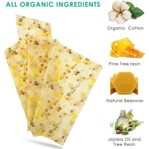 Beeswax Reusable Storage Wrap Zero Waste Sustainable Organic Sandwich Cheese Food Wrapping Paper Kitchen Storage Snack Food Wrap