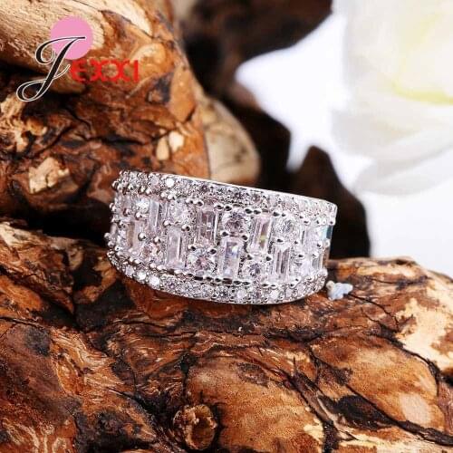 Charm Women Finger Ring Female Wedding Rings for Girls Sale 2020 925 Sterling Silver Bands Jewelry CZ Zircon Anel Bijoux