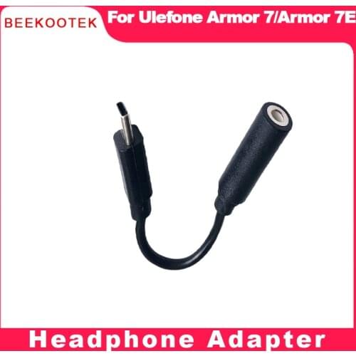 Original For Ulefone Armor 7 7E Type-C to 3.5mm Jack Converter Earphone Audio Adapter Cable Headphone Aux Cable Phone Accessory