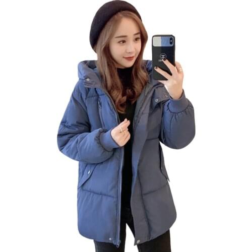 Parker bread clothing female sale 2020 winter new Korean loose down cotton thick coat ladies medium long hooded jacket women