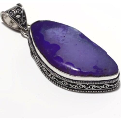 Genuine Solar Quartz Pendant Silver Overlay over Copper , Hand Made Women Jewelry Gift, P9101