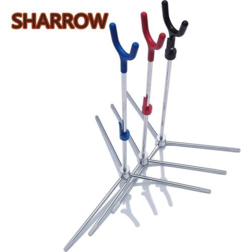Archery Bow Stand Holder Bracket Rack Hanger Foldable Metal Construction Traditional Recurve Bow Hunting Shooting Accessories