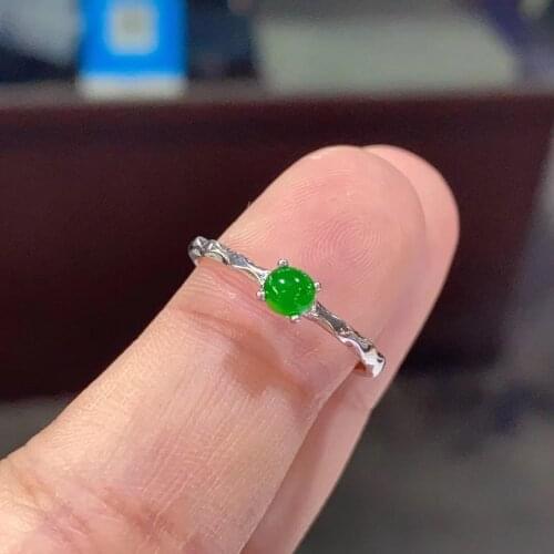 Natural egg surface turquoise chalcedony delicate opening adjustable ring Chinese retro bohemian charm ladies silver jewelry