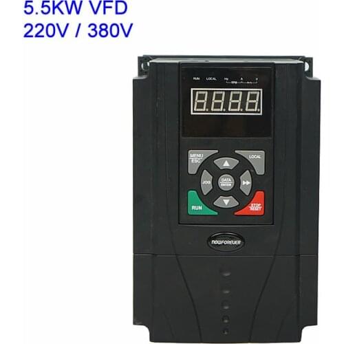 110V 220V 380V Variable Frequency Drive VFD 1.5KW 2.2KW 4.0KW 5.5KW Inverter VF Drive for CNC Spindle Motor