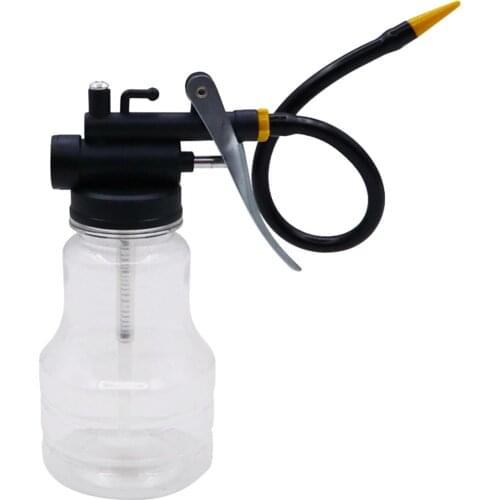 Professional Transparent Oil Can Oiler Mini Hose Oil Injector Can Anti-drop