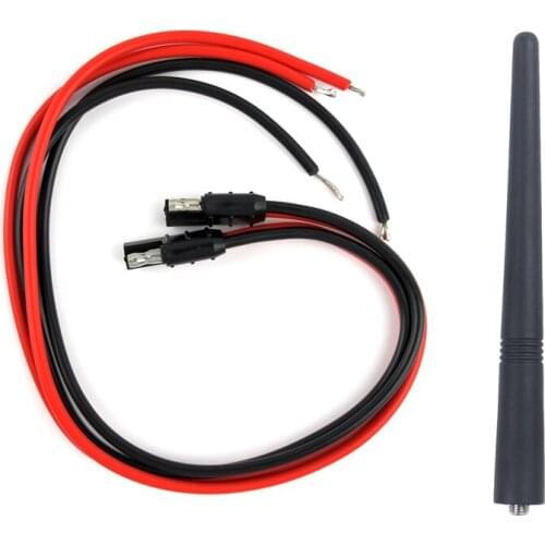 Retail 1Pair DC Power Cord Cable for Motorola Repeater Mobile Radio CDM1250 A228 30cm & 1x Antenna VHF for Motorola Radio Bidire