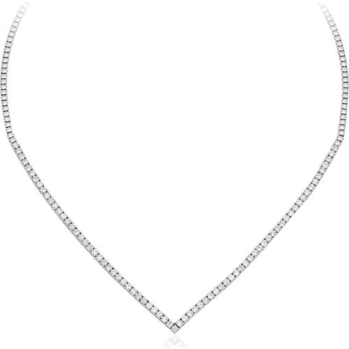 Symbol Gold 4.13 Carat Diamond Choker Fashion Jewelry Stylish Brilliant Eye-catching Pendant For Women