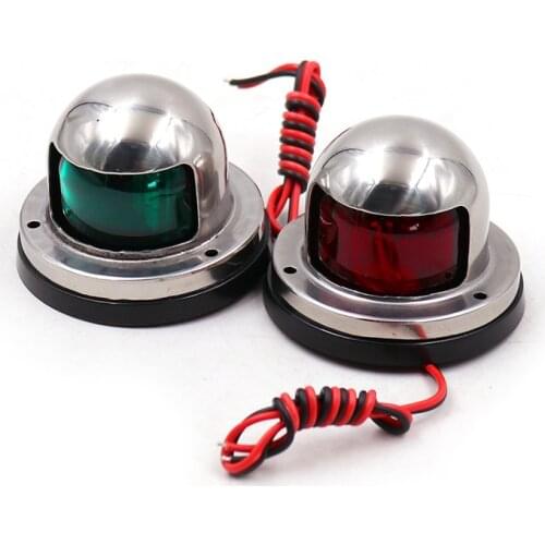 Stainless steel LED duad Side Light Signal Lamp Side Marker boat lights navigation lamp For Marine Boat Yacht Truck Trailer Van