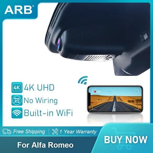 Dash Cam for Alfa Romeo Giulia Stelvio ARB Car Dvr 4K 2160P UHD WiFi Mini Camera Night Vision Wireless Modification Accessories
