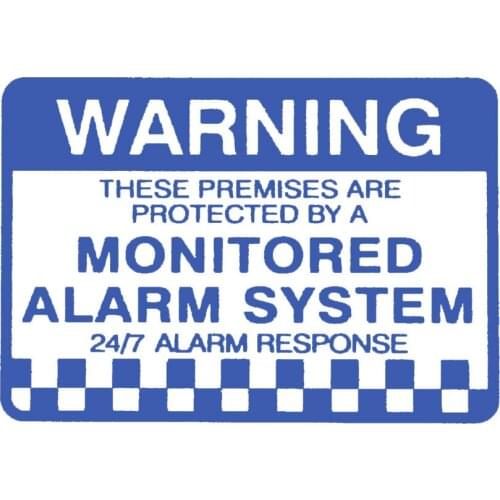 Waterproof Warning Stickers Office Practical Sign Monitored Alarm System Letter Print PVC Warning Security Stickers