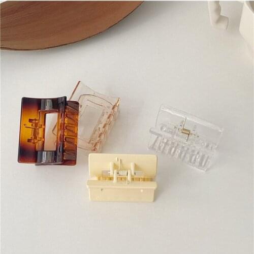 Women Acrylic Hair Clips Fashion Geometric Hollow Plastic Hair Claw