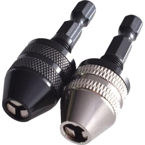 1pcs Multi Keyless Drill Chuck 0.3-3.6mm Conversion Tool 1/4" Hex Shank Quick Change Adapter Chuck Converter for Electric Drill