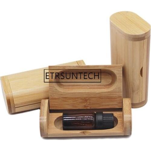 50pcs Essential Oil Storage Bamboo Box Case Container Organizer Aromatherapy Single Bottle Organizer Storage Supplies