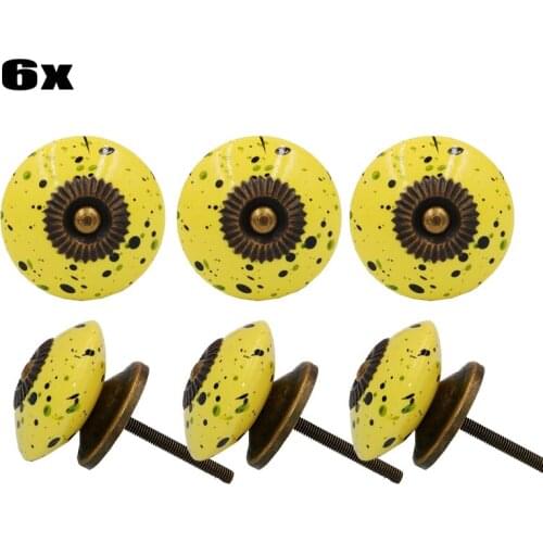 6pcs Retro Vintage Drawer Knob Handle Cabinet Cupboard Door Pull Decor Funiture Handware