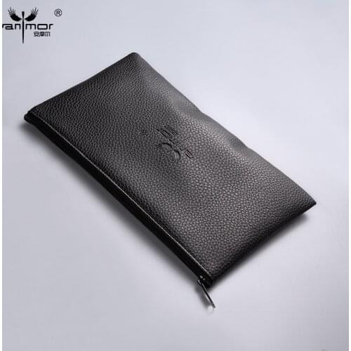 Anmor Makeup Brushes Bag For Brushes Collection High Quality Protect Case Black PU Leather Only