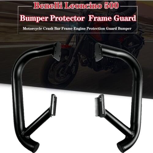 For Benelli BJ500 BJ 500 Leoncino 500 Motorcycle Upper & Lower Crash Bar Frame Engine Protection Guard Bumper Protector