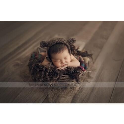 Natural rattan basket ~ hand-woven nest photo props ~ original newborn photography props