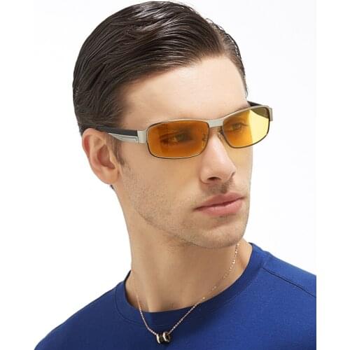 Hot Sale mens aluminum-magnesium car drivers night vision goggles polarizer sunglasses Polarized Driving Glasses 8485