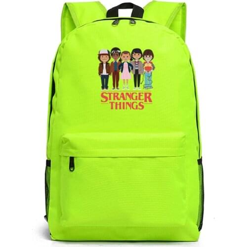 Teenager Stranger Things Backpacks Canvas Knapsack Boys Girls Book Bag High Quality Stranger Things School Backpack Book Mochila